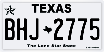TX license plate BHJ2775