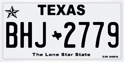 TX license plate BHJ2779