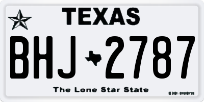 TX license plate BHJ2787