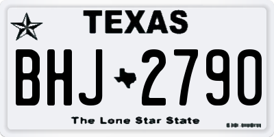 TX license plate BHJ2790