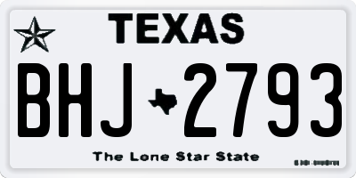 TX license plate BHJ2793
