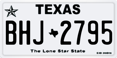 TX license plate BHJ2795