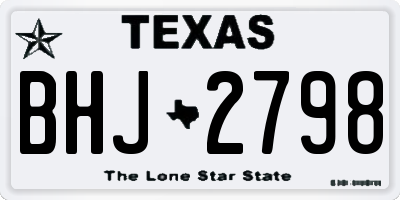 TX license plate BHJ2798