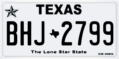 TX license plate BHJ2799