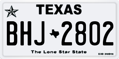 TX license plate BHJ2802