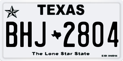 TX license plate BHJ2804