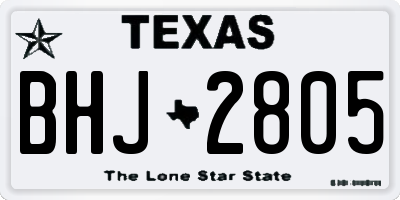 TX license plate BHJ2805