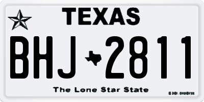 TX license plate BHJ2811