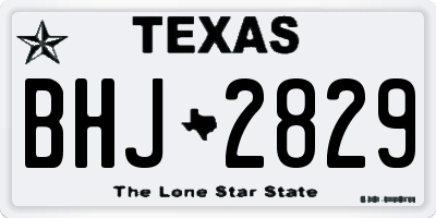 TX license plate BHJ2829