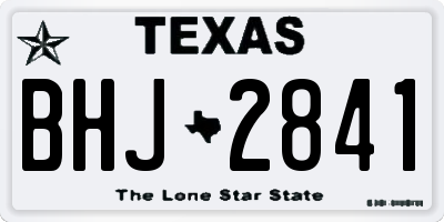 TX license plate BHJ2841