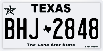TX license plate BHJ2848