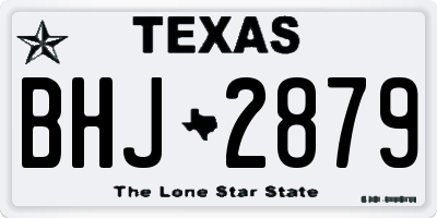 TX license plate BHJ2879