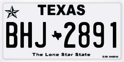TX license plate BHJ2891