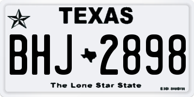 TX license plate BHJ2898