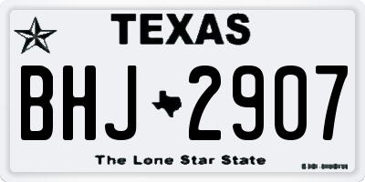 TX license plate BHJ2907