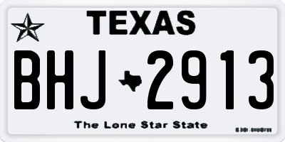 TX license plate BHJ2913