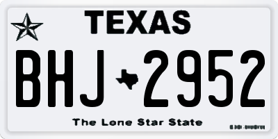 TX license plate BHJ2952