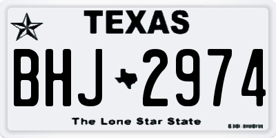 TX license plate BHJ2974