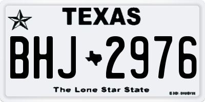 TX license plate BHJ2976