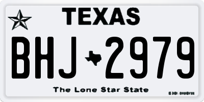 TX license plate BHJ2979