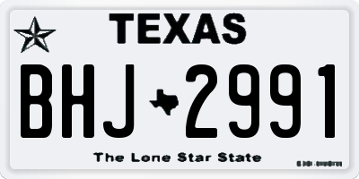 TX license plate BHJ2991