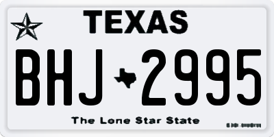 TX license plate BHJ2995