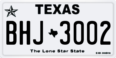 TX license plate BHJ3002