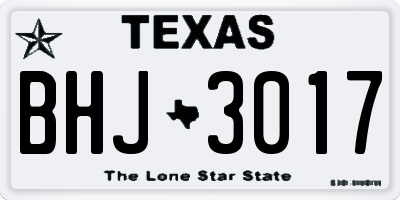 TX license plate BHJ3017