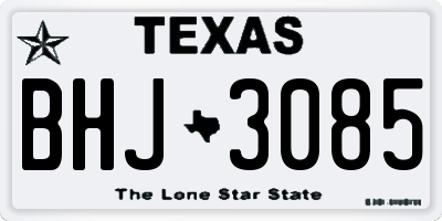 TX license plate BHJ3085