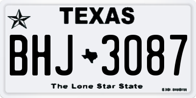 TX license plate BHJ3087