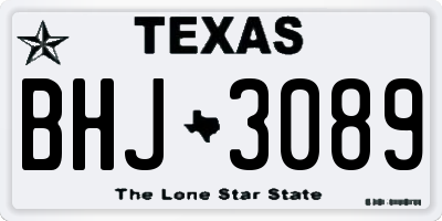 TX license plate BHJ3089