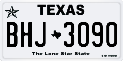 TX license plate BHJ3090