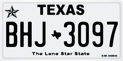 TX license plate BHJ3097