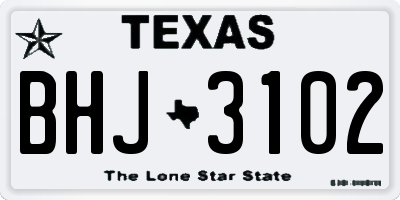 TX license plate BHJ3102