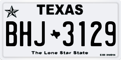 TX license plate BHJ3129
