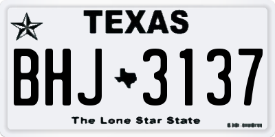 TX license plate BHJ3137