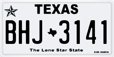 TX license plate BHJ3141