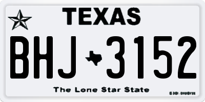 TX license plate BHJ3152