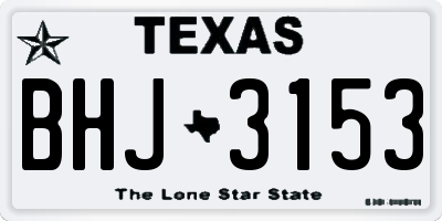 TX license plate BHJ3153