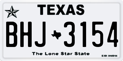 TX license plate BHJ3154