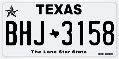 TX license plate BHJ3158