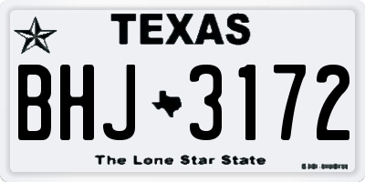 TX license plate BHJ3172