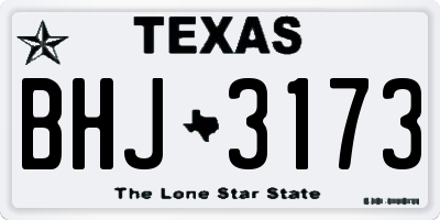 TX license plate BHJ3173