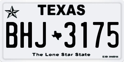 TX license plate BHJ3175