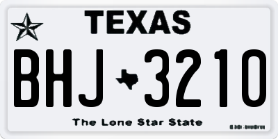 TX license plate BHJ3210
