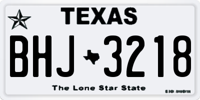 TX license plate BHJ3218
