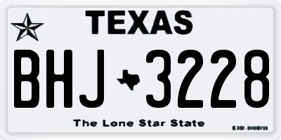 TX license plate BHJ3228