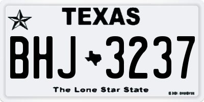 TX license plate BHJ3237