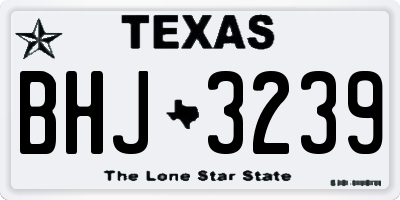 TX license plate BHJ3239
