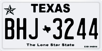 TX license plate BHJ3244